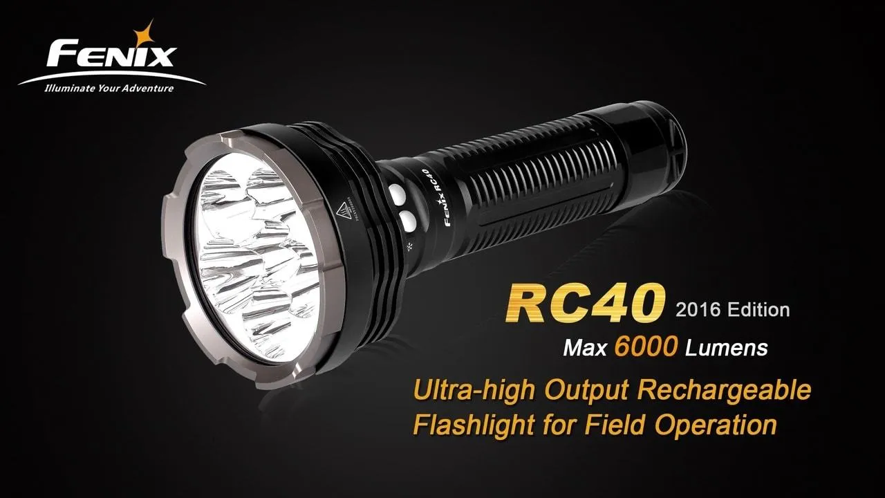 Fenix RC40 XM-L U2 Rechargable LED Flashlight 6000 Lumens