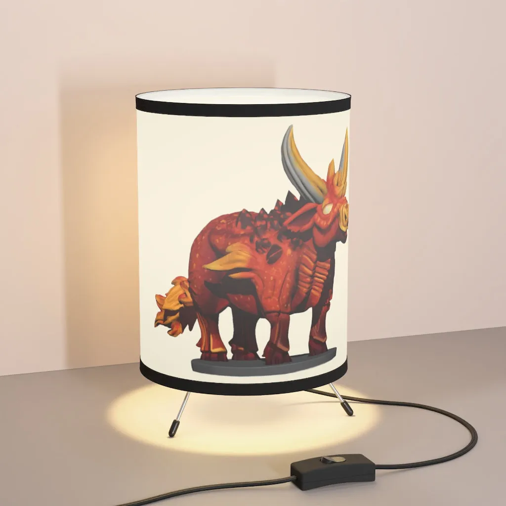 Fire Bull Tripod Lamp with High-Res Printed Shade, US/CA plug