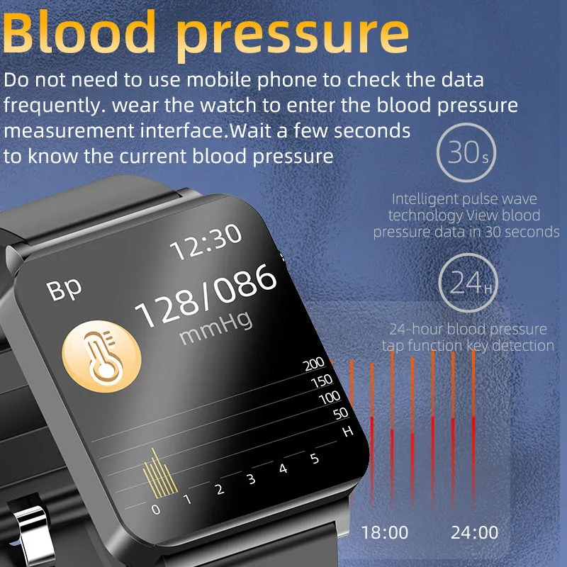 FITAOS ECG PPG Blood Sugar Monitoring Health Smart Sports Watch