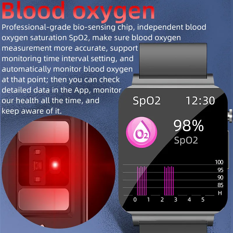 FITAOS ECG PPG Blood Sugar Monitoring Health Smart Sports Watch