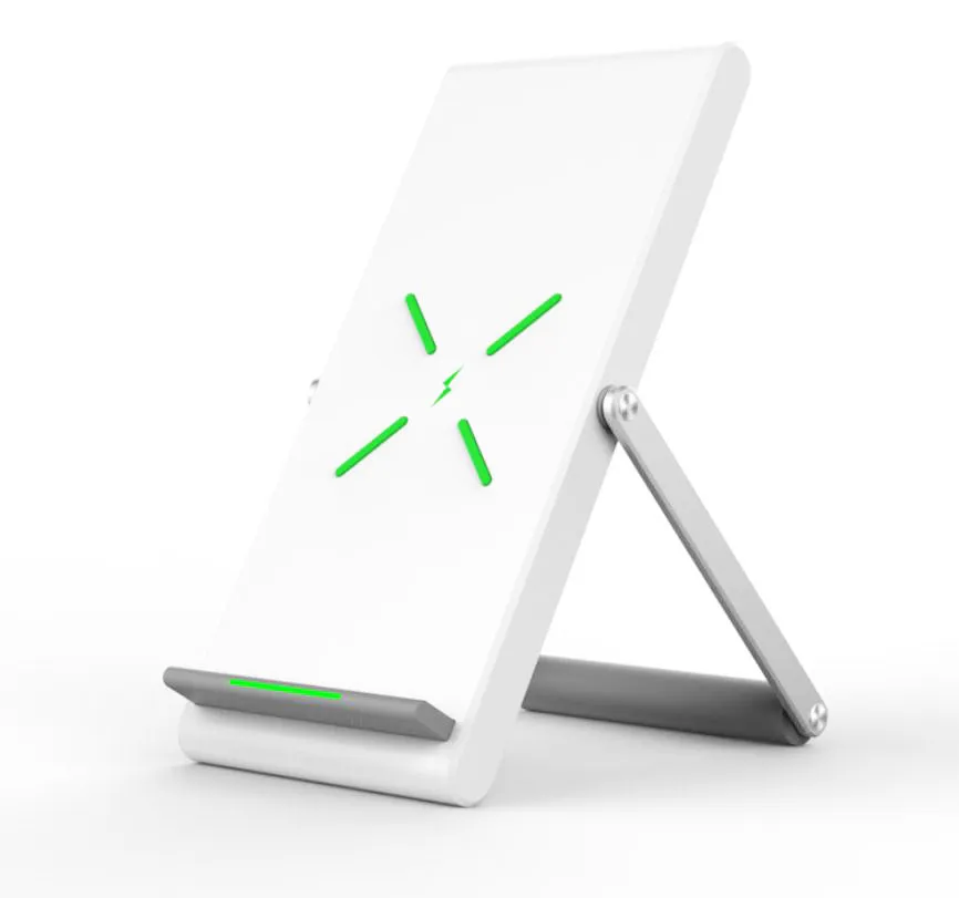 Foldable Stand Qi Wireless Charger For iPhone X XR XS 8 8Plus, Samsung S6-S9 - #MOBIL-9000