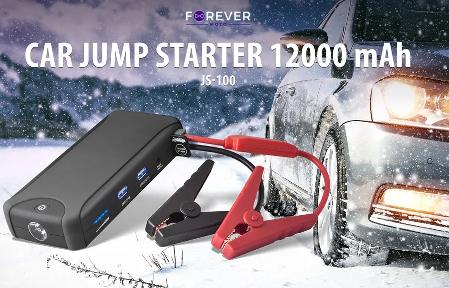 Forever Car Jump Starter / Power Bank 12,000mAh - JS100