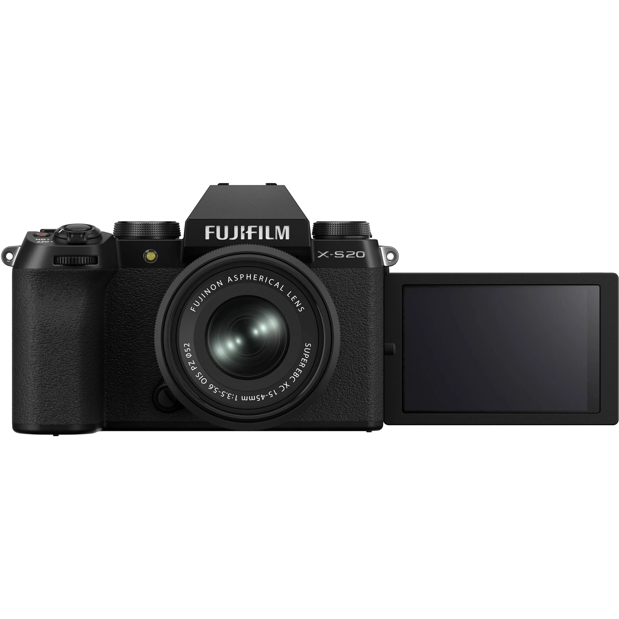 FUJIFILM X-S20 with XC 15-45mm Kit OIS PZ Lens with TG-BT1 Tripod Grip Bluetooth for Mirrorless Camera with 26.1MP APS-C X-Trans BSI CMOS 4 Sensor & X-Processor 5, 6K, 4K Full HD Up to 8fps Shooting, and Vari-Angle LCD Touchscreen