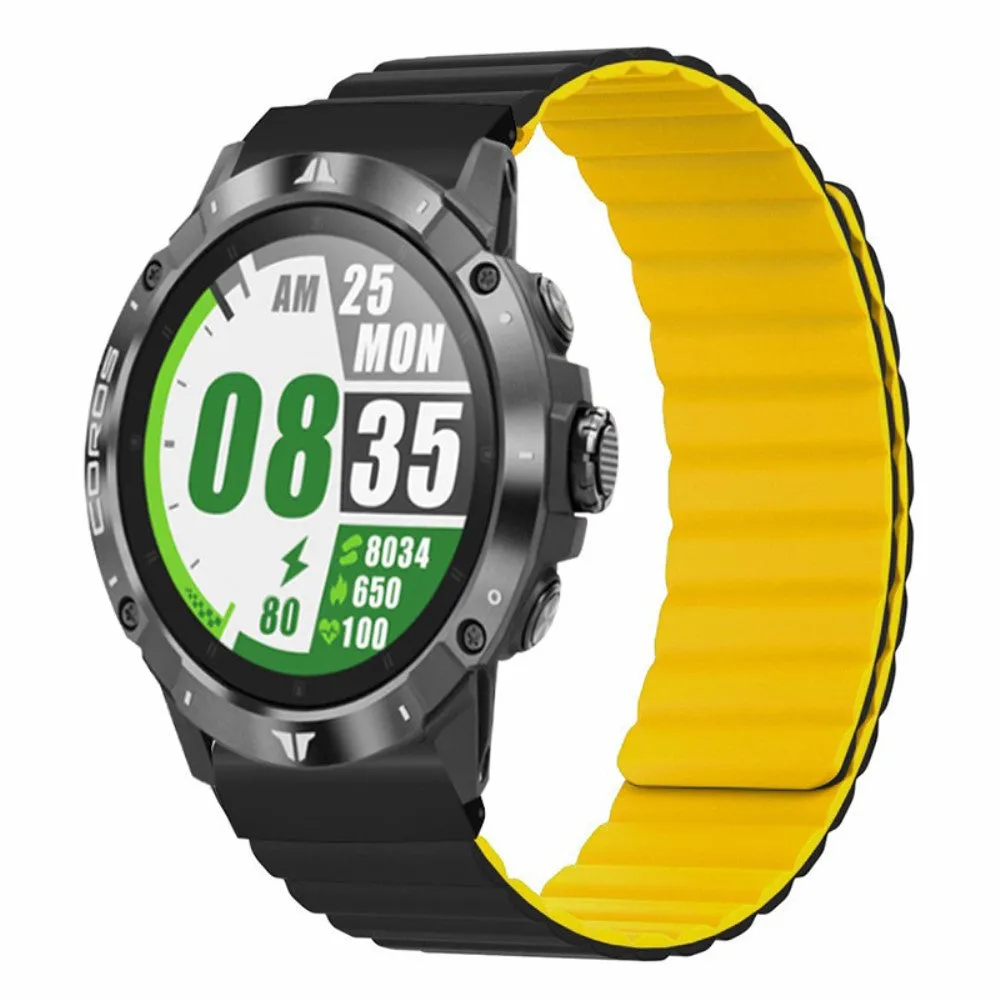 Garmin Enduro Silicone Sport Magnetic Wristband - Black / Yellow