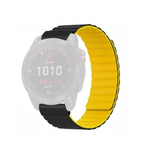 Garmin Enduro Silicone Sport Magnetic Wristband - Black / Yellow