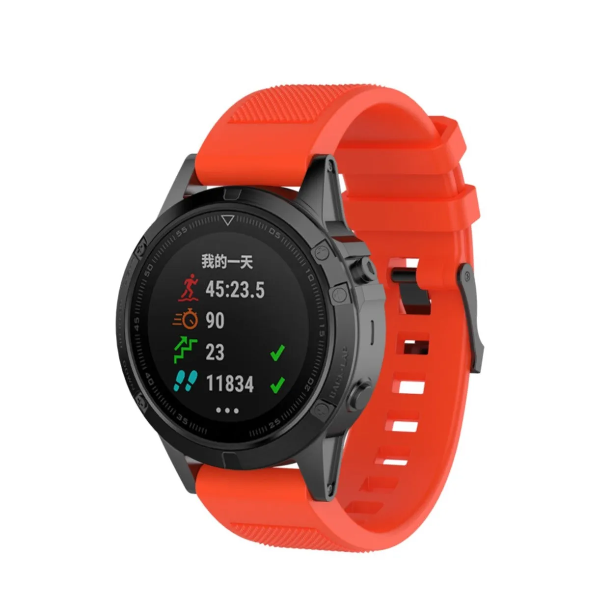 Garmin Forerunner 745 silicone sports bracelet with 22mm quick release ( 170-220 mm) - Orange