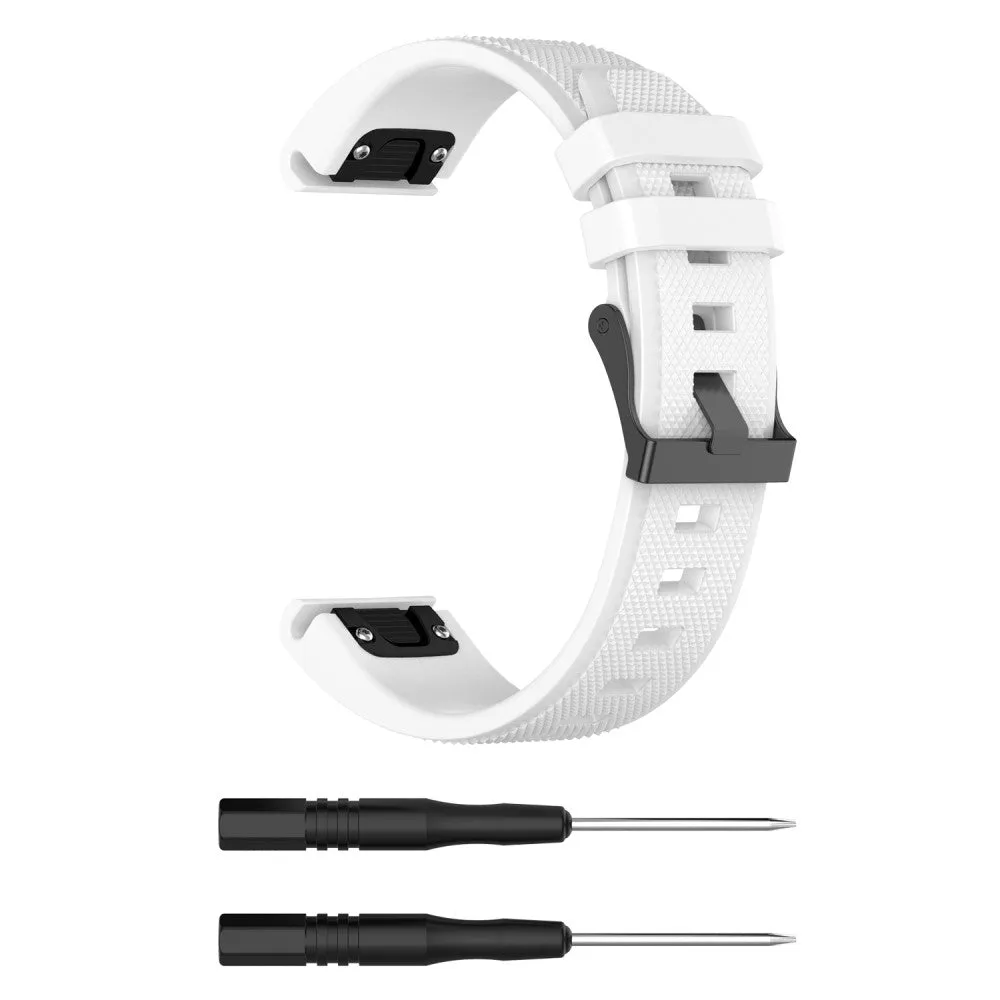 Garmin Quatix 5 Sahir silicone sports bracelet with 22mm quick release (170-220 mm) - White