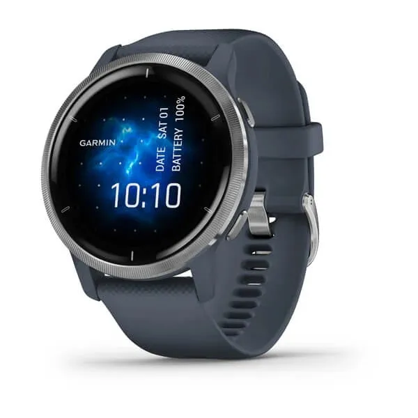 Garmin Venu 2 GPS Multisport Smartwatch Blue Granite   Passivated - Open Box