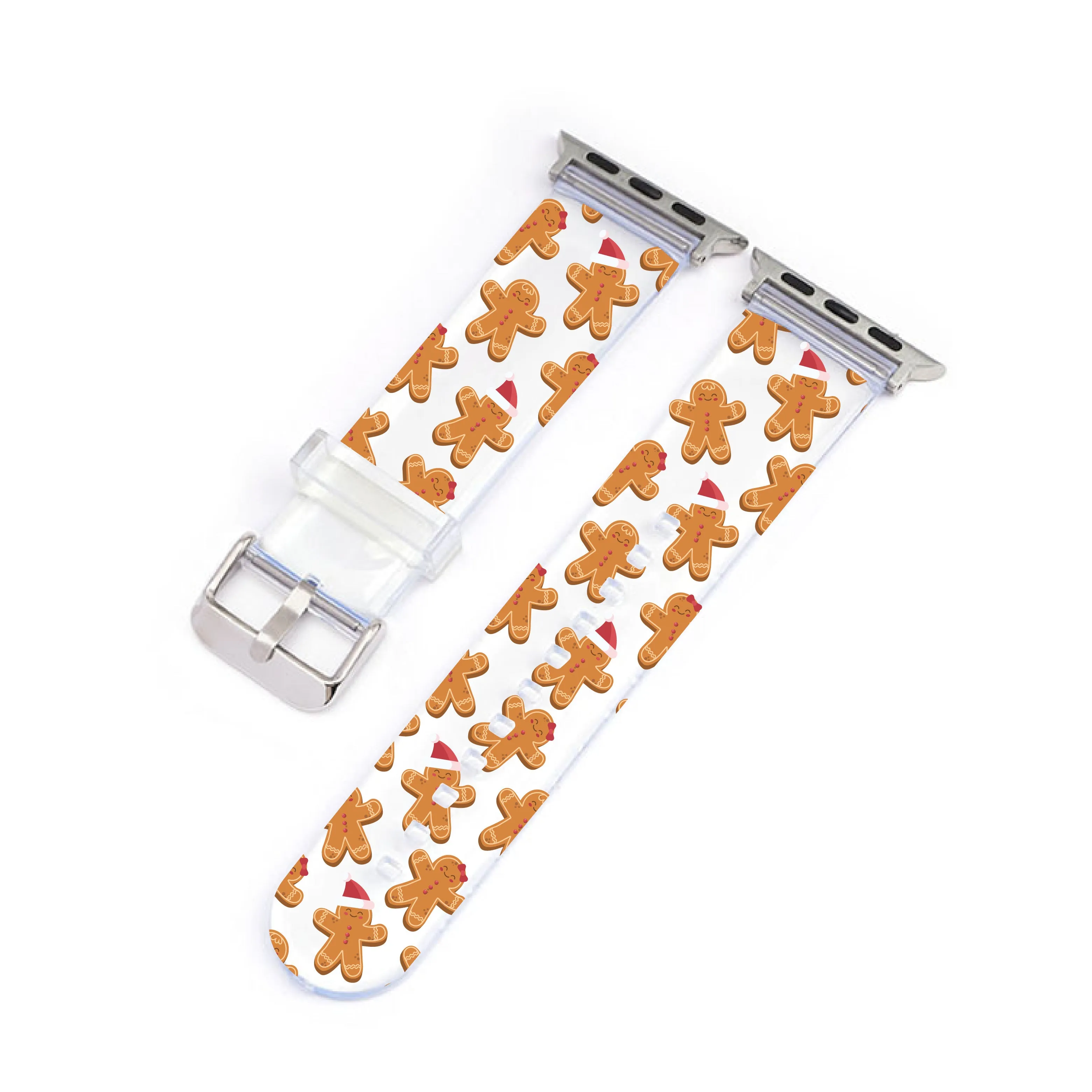 Gingerbread Friends Clear Smartwatch Strap