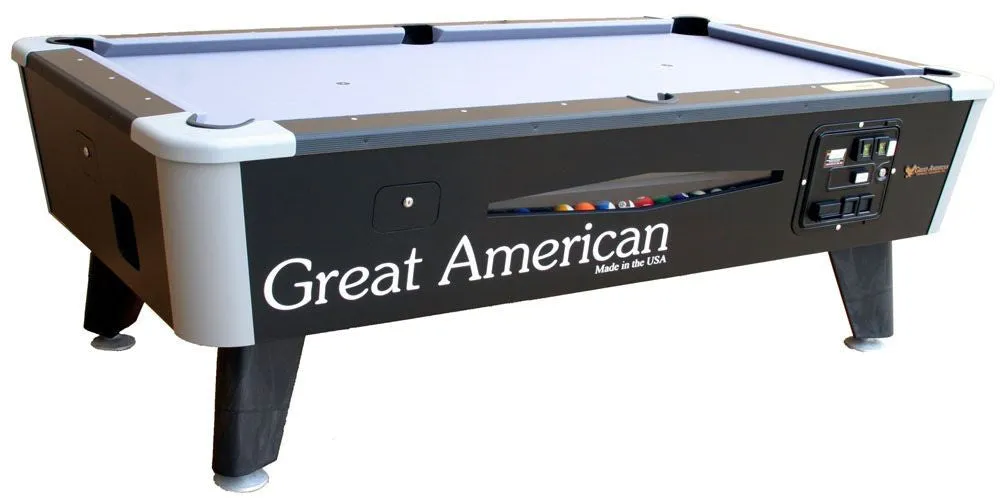 Great American Black Diamond 12V DC Coin Operated Pool Table