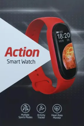 Groov e Action Bluetooth Smart Fitness Watch Red Activity Tracker Heart Rate