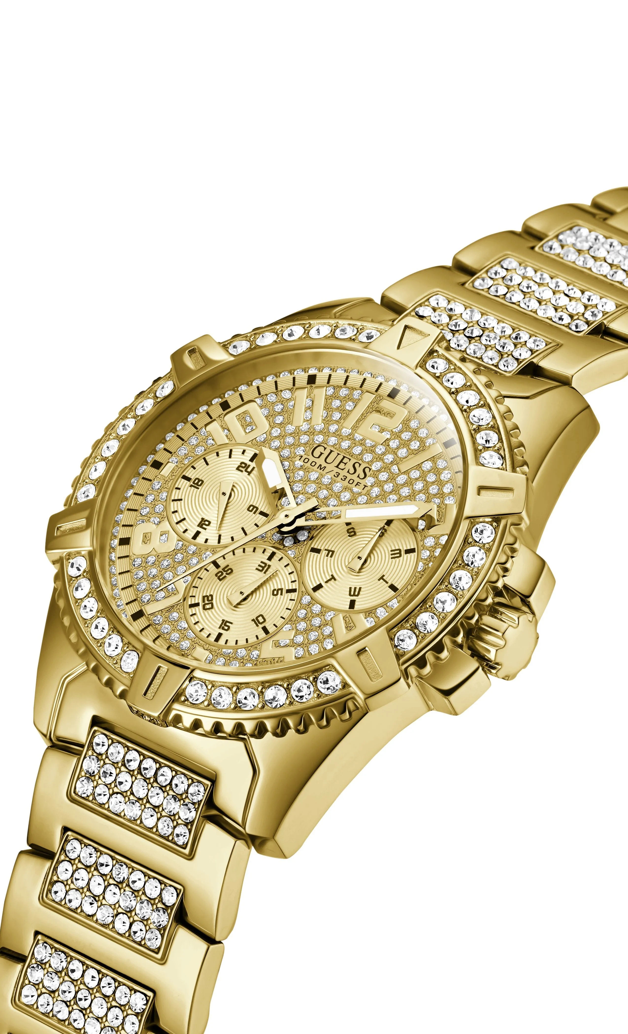 Guess Frontier Crystal Gold Watch W0799G2