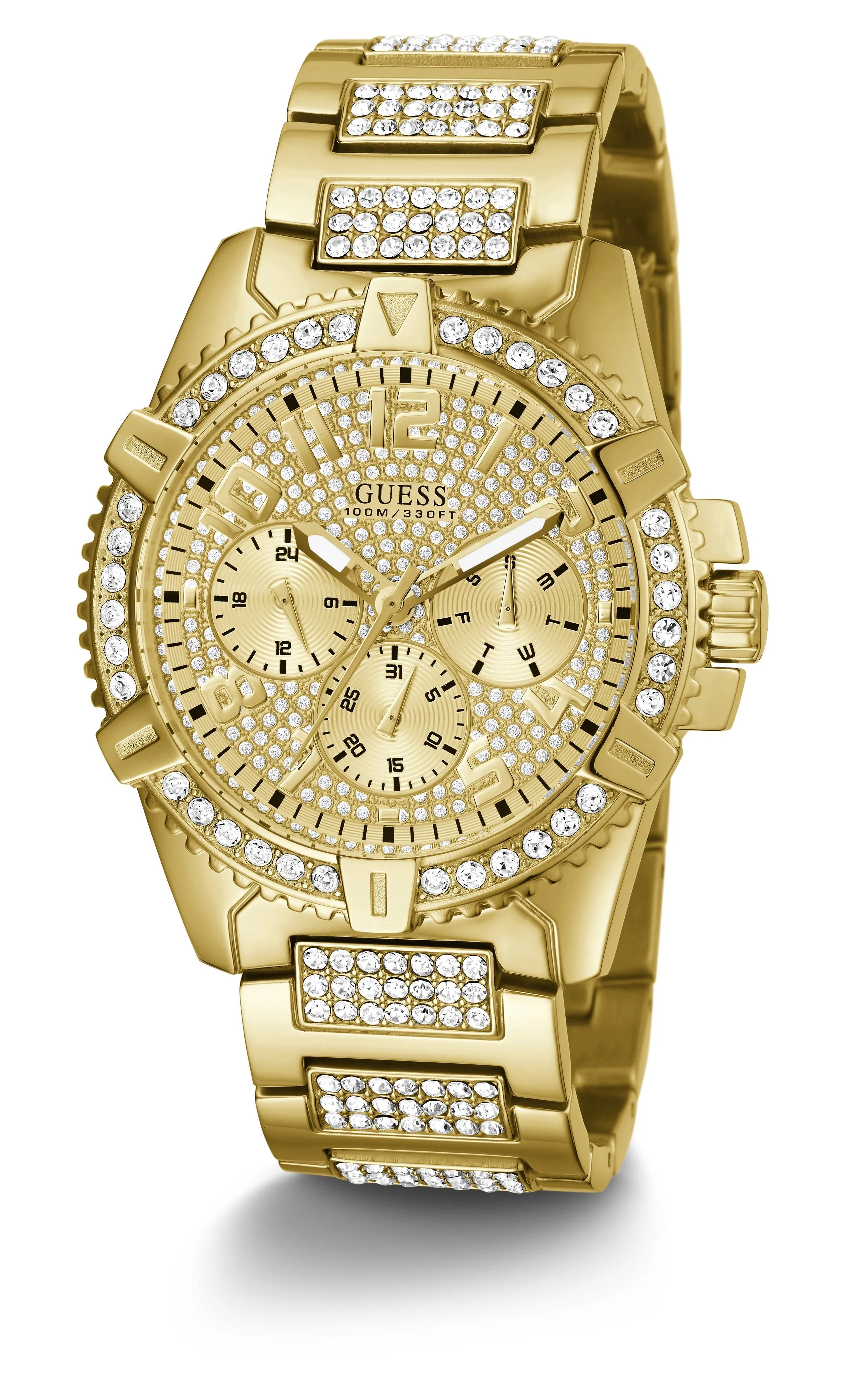 Guess Frontier Crystal Gold Watch W0799G2