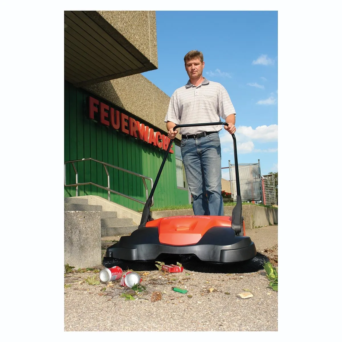 Haaga 697 Profi-line Battery Powered Triple Brush Sweeper