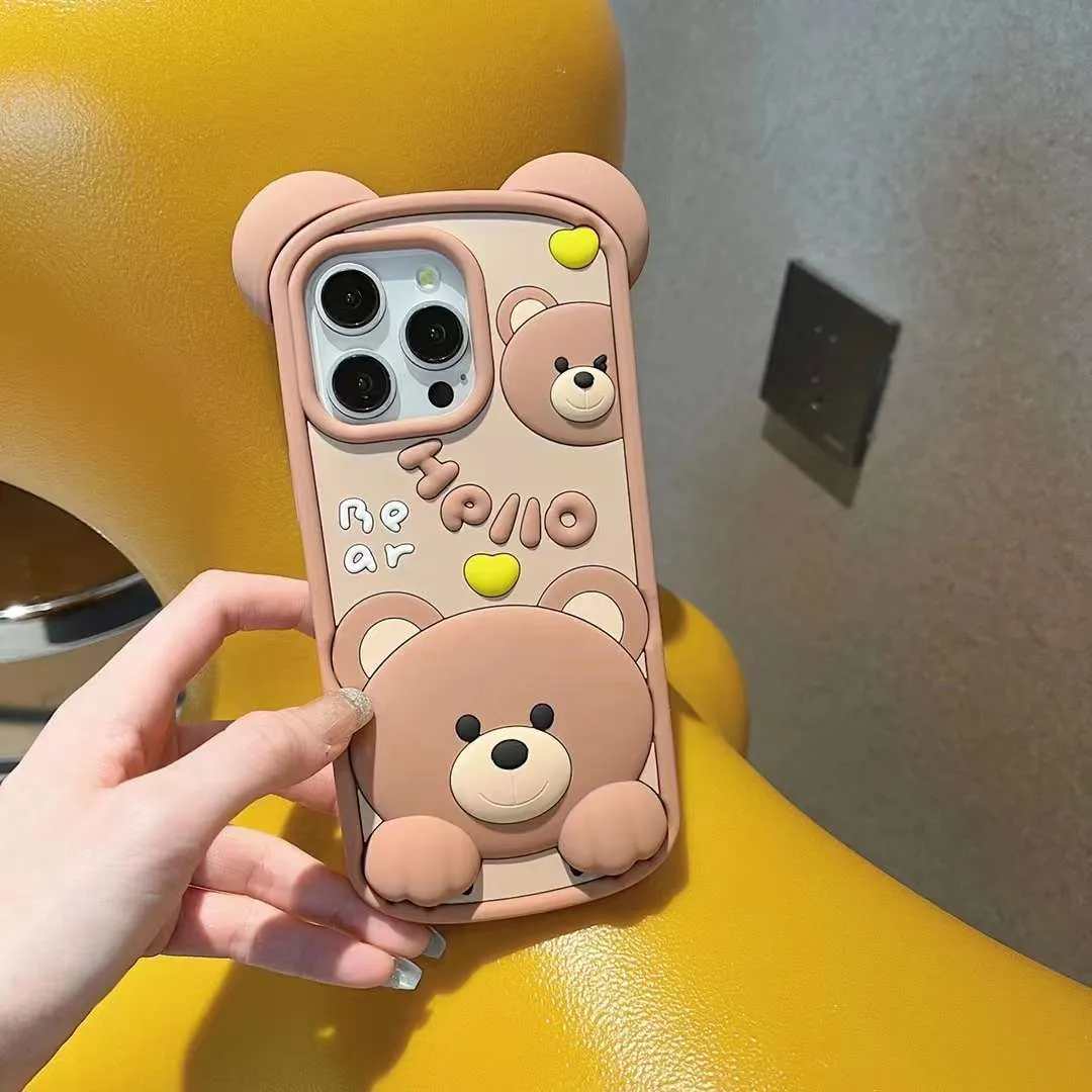 Hello Bear Silicon Phone Cases For iPhone 13