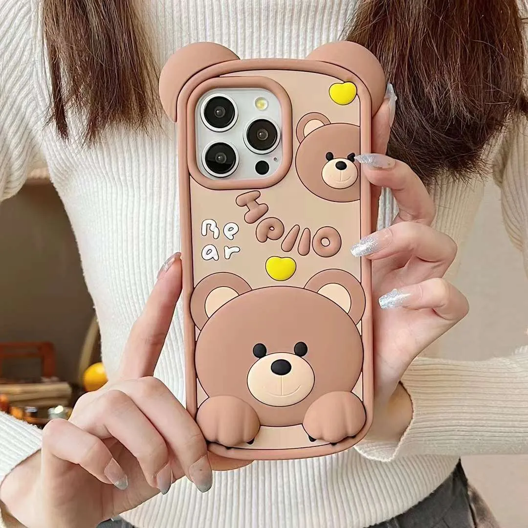 Hello Bear Silicon Phone Cases For iPhone 13