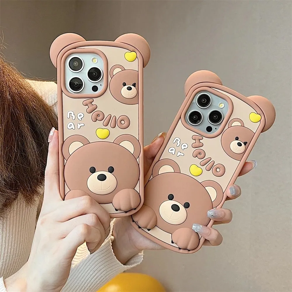 Hello Bear Silicon Phone Cases For iPhone 13