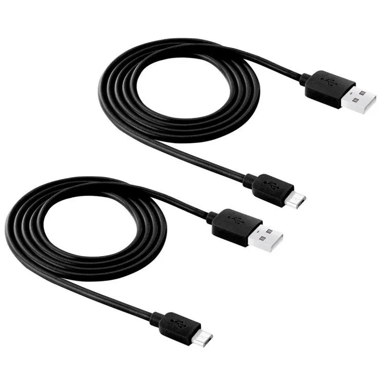 High-Speed 2-Pack 1m Micro USB to USB Charging and Data Sync Cable for Samsung, Huawei, Xiaomi, LG, HTC Smartphones