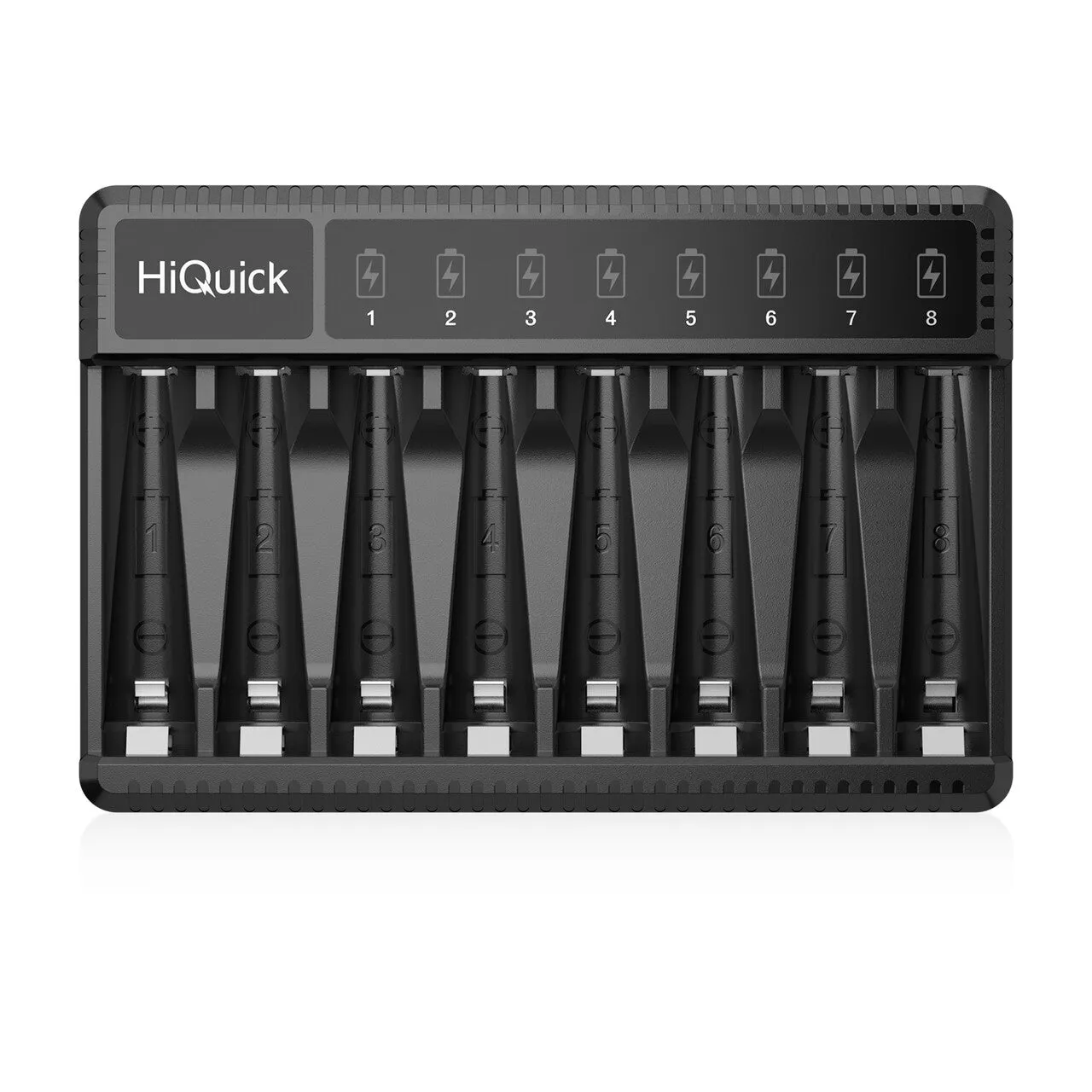 HiQuick 8 Bay AA AAA LED Battery Charger with Fast Charging Function