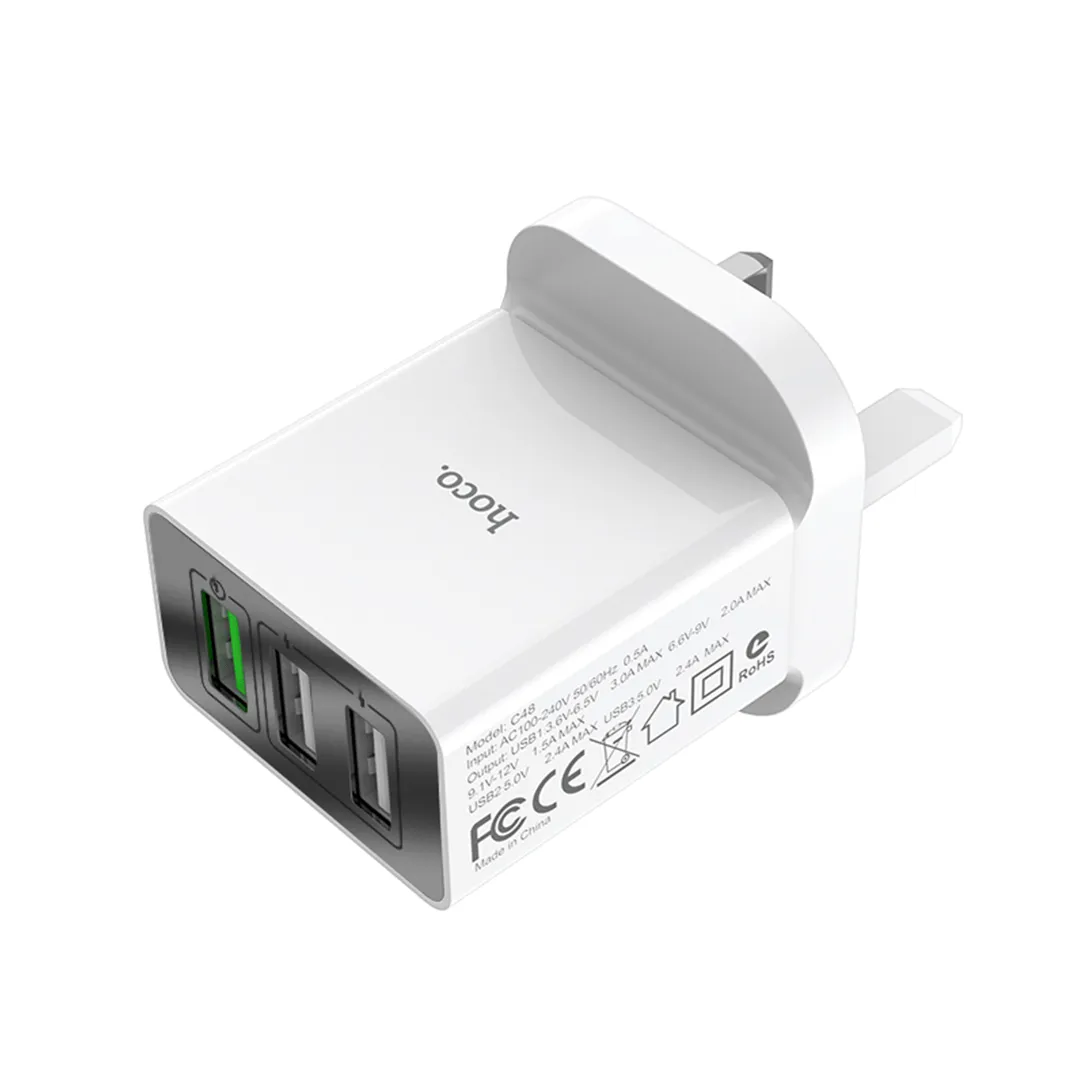 HOCO QC 3.0 3 Port Fast Charging Adapter