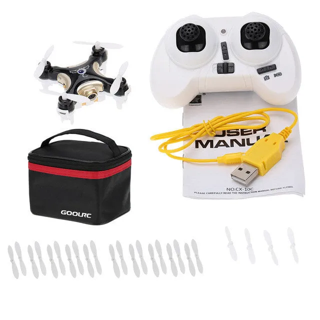 Hot Sale Original CX-10C 2.4G 6-Axis Gyro RC Quadcopter RTF 360 Degree Flip Mini Drone with 0.3MP Camera Helicopter CX-10WD