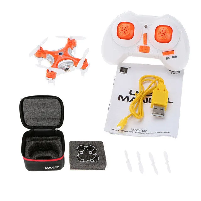 Hot Sale Original CX-10C 2.4G 6-Axis Gyro RC Quadcopter RTF 360 Degree Flip Mini Drone with 0.3MP Camera Helicopter CX-10WD