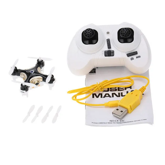 Hot Sale Original CX-10C 2.4G 6-Axis Gyro RC Quadcopter RTF 360 Degree Flip Mini Drone with 0.3MP Camera Helicopter CX-10WD