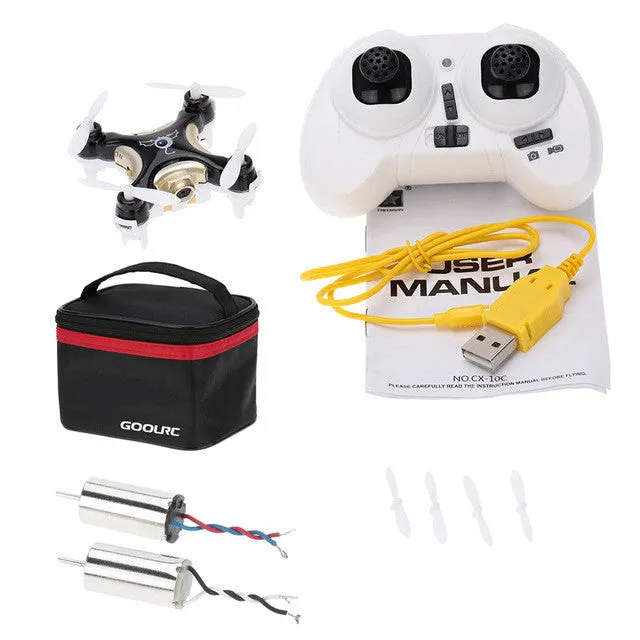 Hot Sale Original CX-10C 2.4G 6-Axis Gyro RC Quadcopter RTF 360 Degree Flip Mini Drone with 0.3MP Camera Helicopter CX-10WD