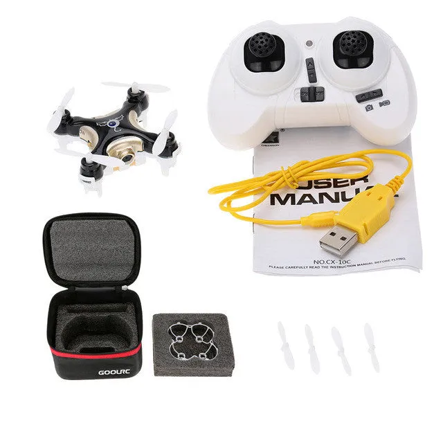 Hot Sale Original CX-10C 2.4G 6-Axis Gyro RC Quadcopter RTF 360 Degree Flip Mini Drone with 0.3MP Camera Helicopter CX-10WD