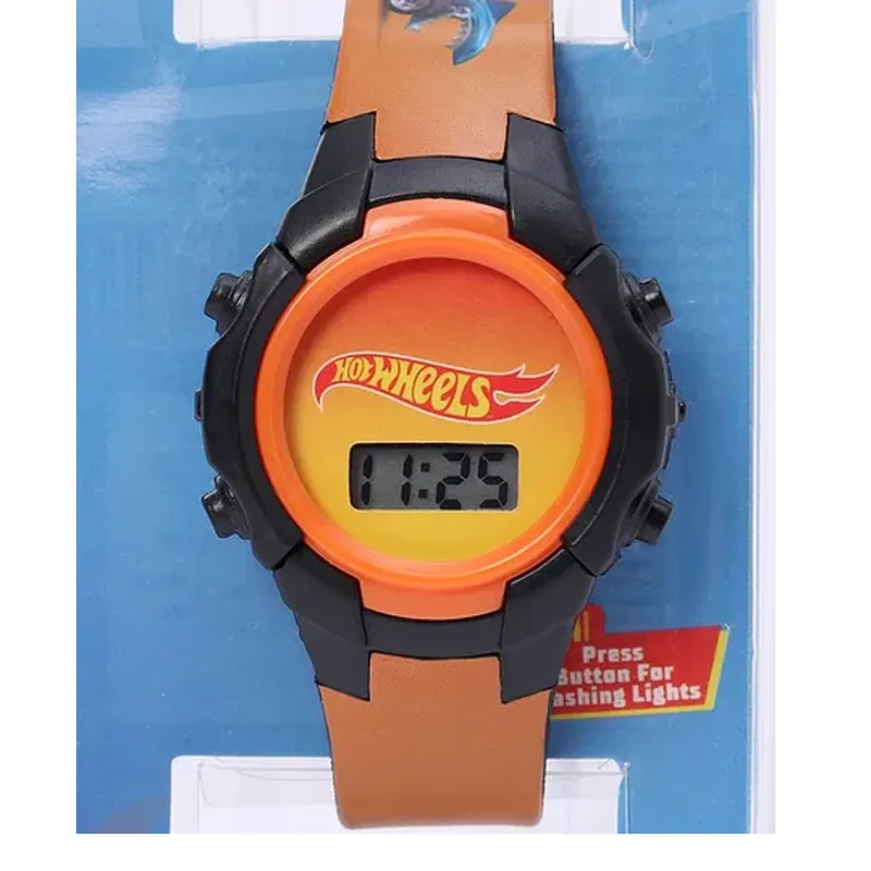 Hot Wheels Kids Digital Watch With LED Light -1 Orange