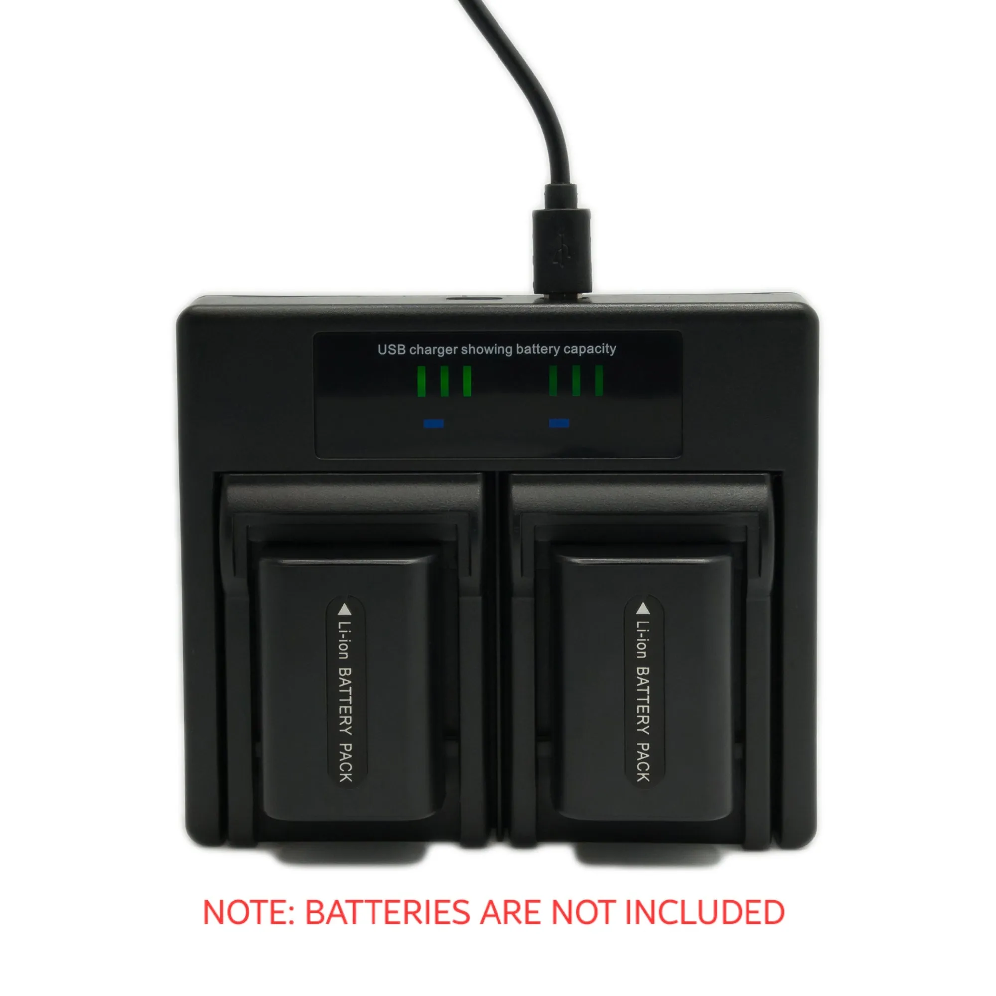 Hridz FH50 Dual Battery Charger for Sony NP-FH50 Cyber-Shot DSC Camera Batteries