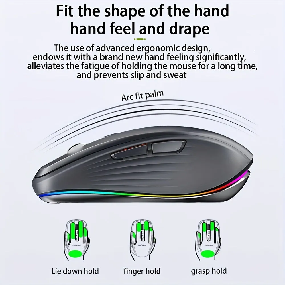 Illuminate Your Workspace with the Rechargeable Dual Mode Wireless Mouse