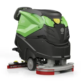 IPC 20" Floor Scrubber, Actuated Disc Scrub Head, Traction Drive, 135ah AGM Batteries, Pad Driver (CT71XP50-OBCP-135)