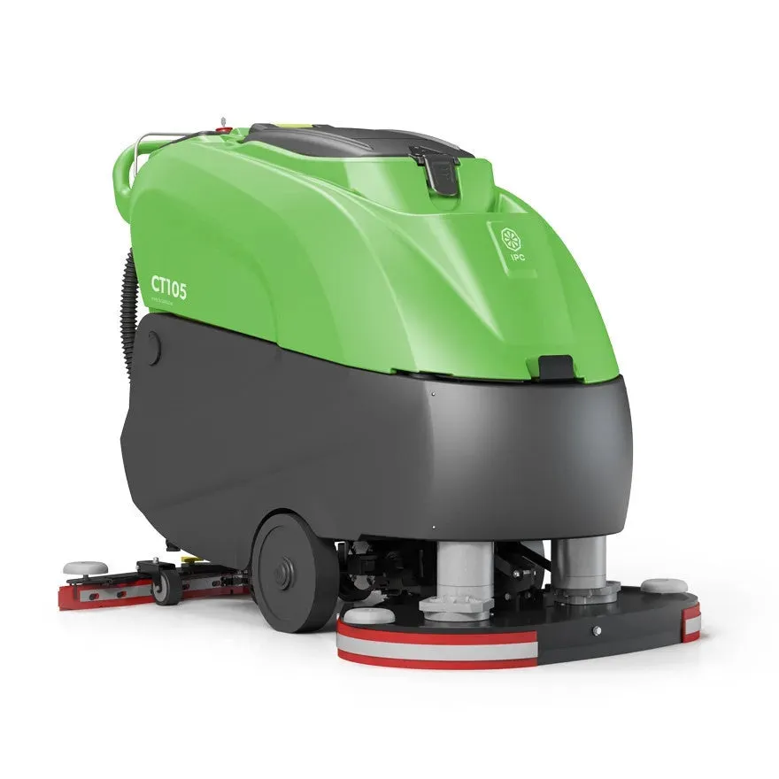 IPC 32" Walk-Behind Auto Floor Scrubber, Traction Drive, 220ah Batteries   Charger, Pad Driver (CT105BT85P-220CH)