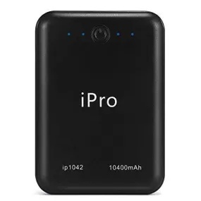 iPro IP1042 10400mAH Power Bank for Tablets and Smartphones (Black)