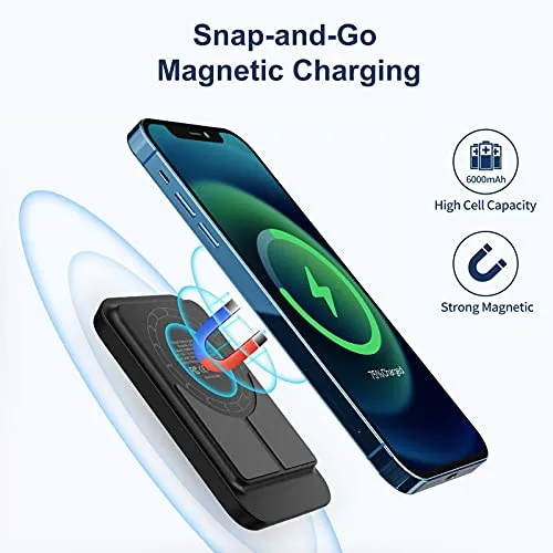 iWALK Magnetic Wireless Power Bank, 6000mAh Portable Charger