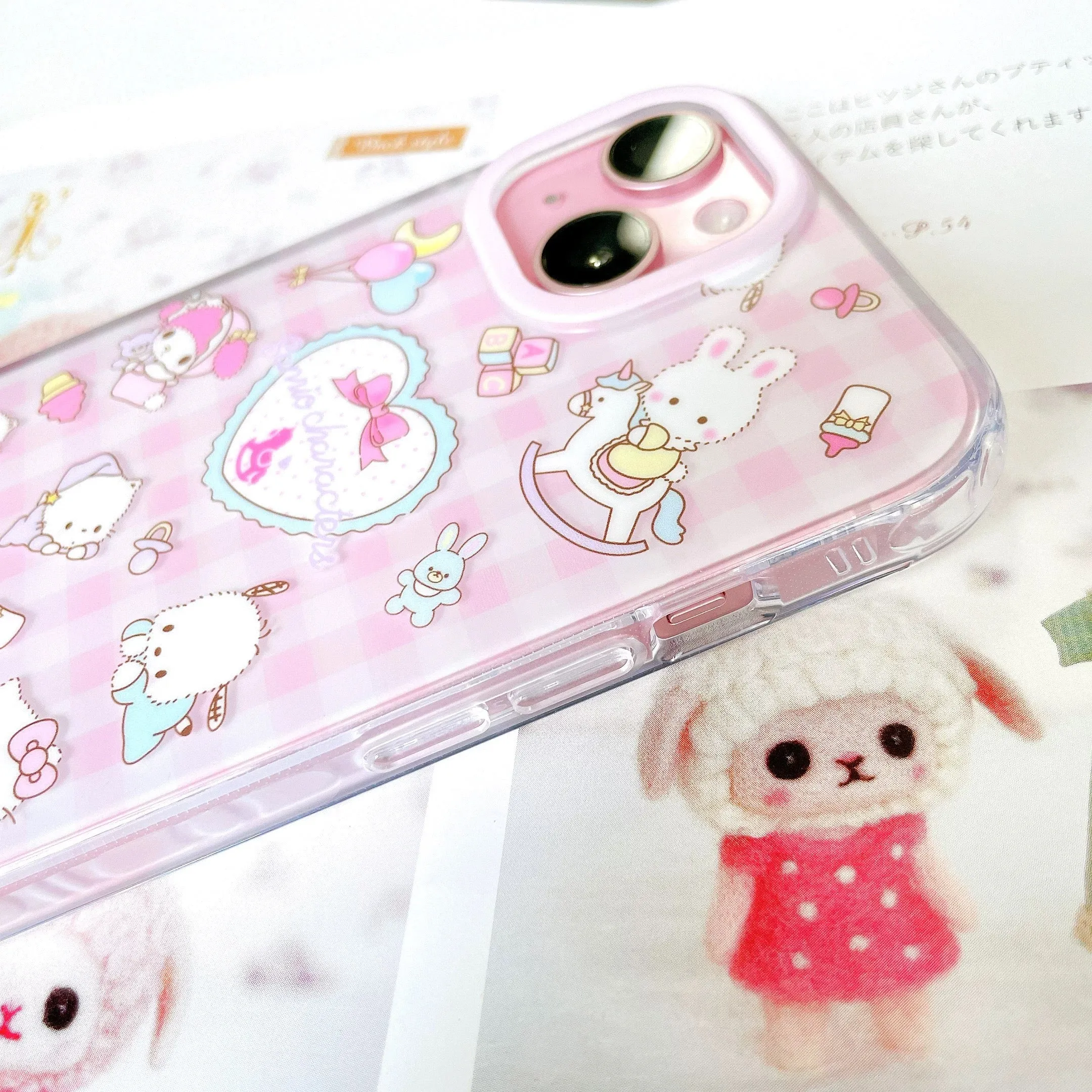 Japanese Cartoon Sanrio with Friends Baby Sweet Lolita Style - iPhone Case 13 14 15 Pro Promax