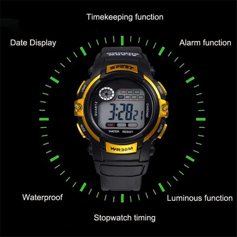 Jelly LED Watch Daliry life waterproof outside sport cartoon Children's Digital Watches