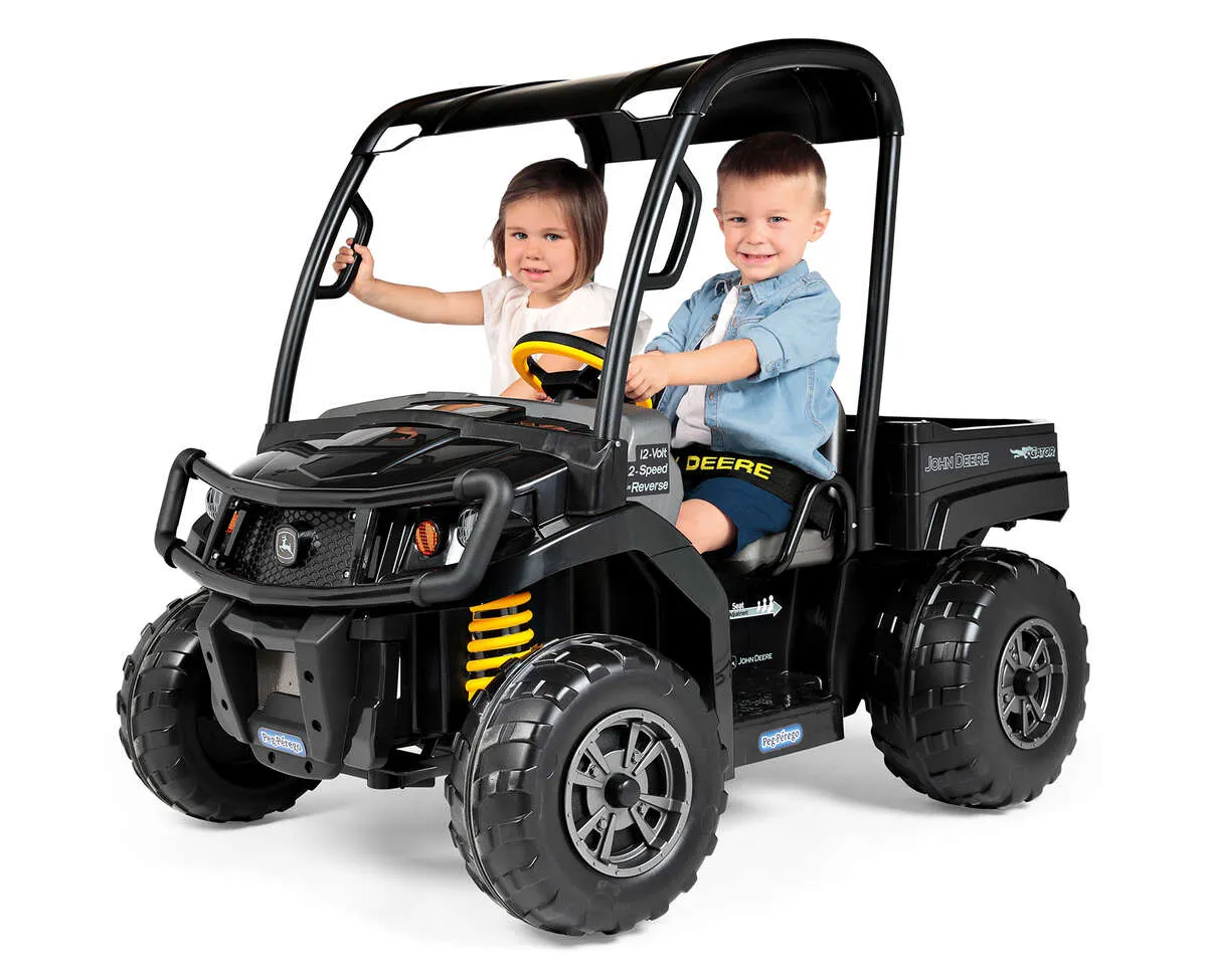 John Deere XUV 12V Kids Ride-On Gator Midnight Black Edition Toy