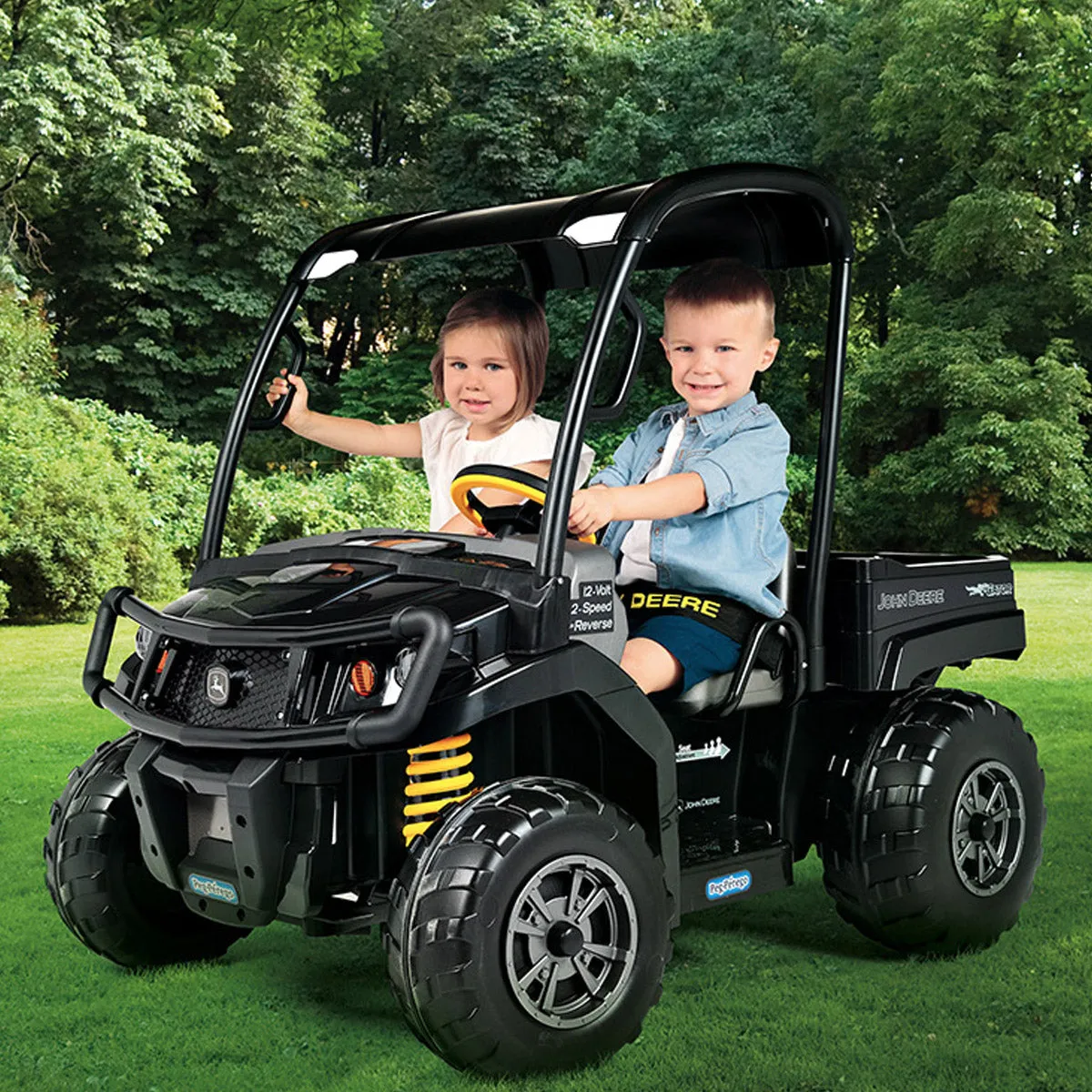 John Deere XUV 12V Kids Ride-On Gator Midnight Black Edition Toy