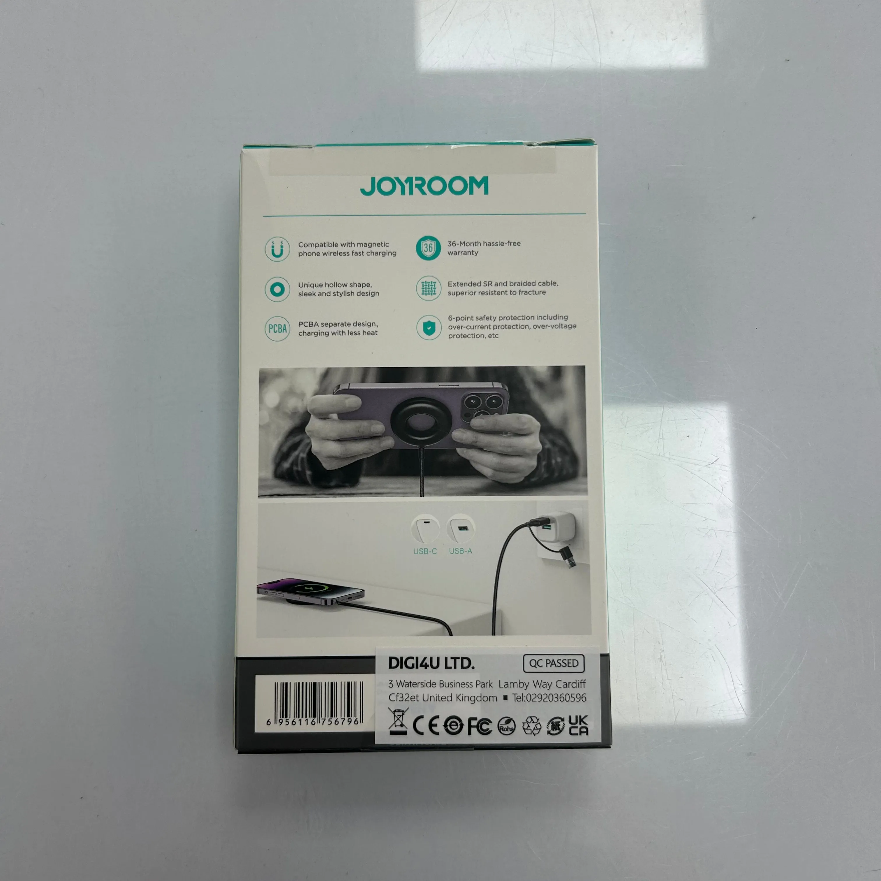 Joyroom Magnetic Wireless Charger 15W - Works with USB-A & USB C