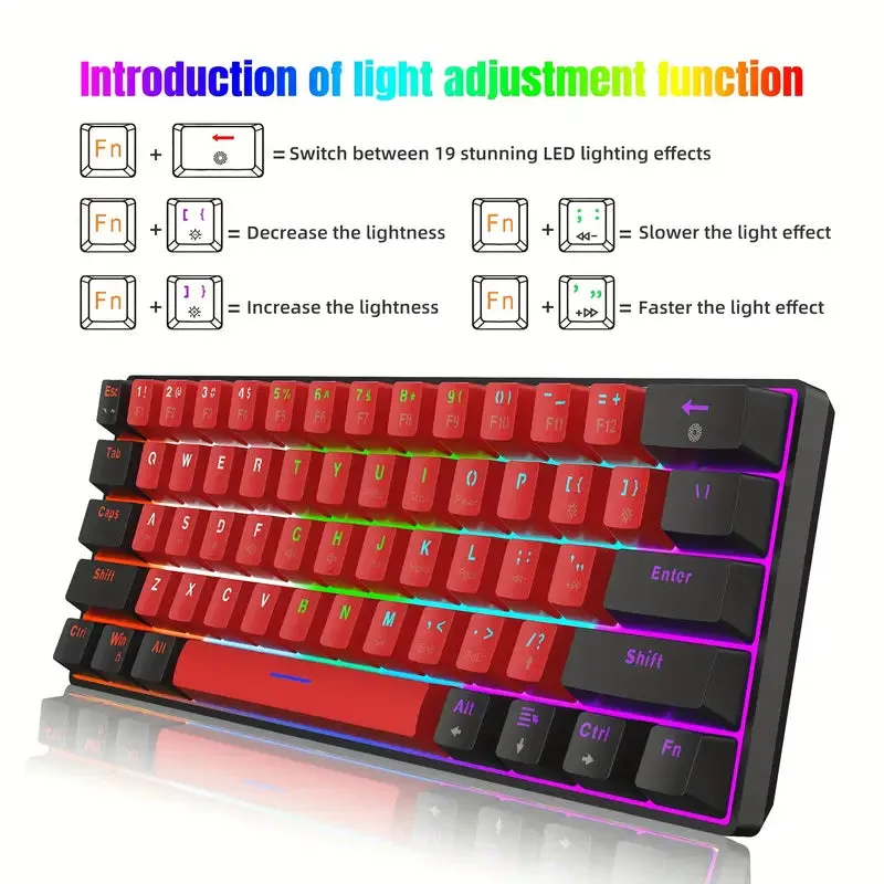 Keyboard Snpurdiri 60% Wired Mechanical Keyboard