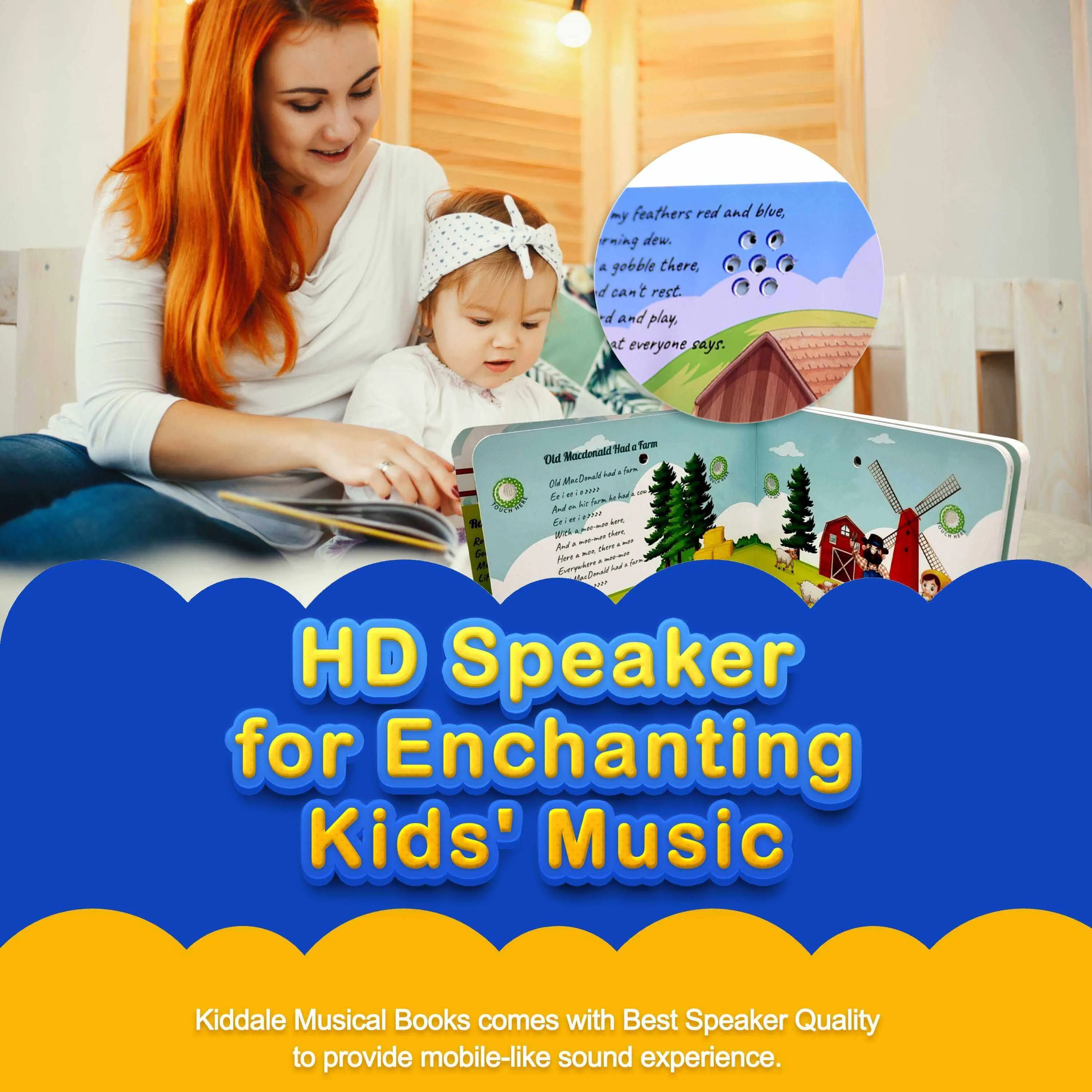 Kiddale English Nursery Rhymes Musical Sound Book for Kids