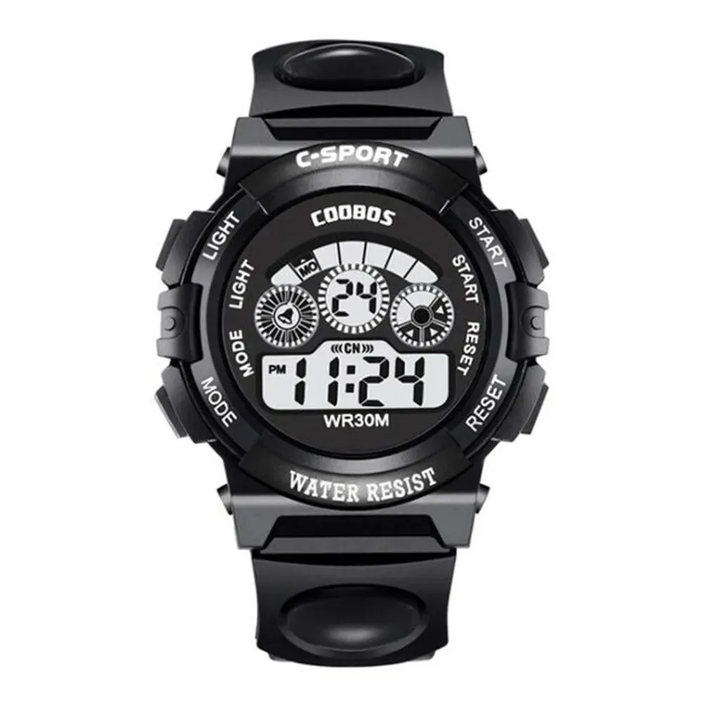 Kids Sports Digital Watch: Stylish Alarm Week Display for Active Kids