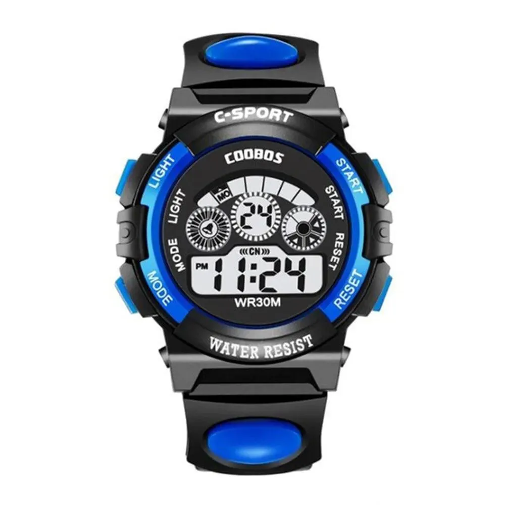 Kids Sports Digital Watch: Stylish Alarm Week Display for Active Kids