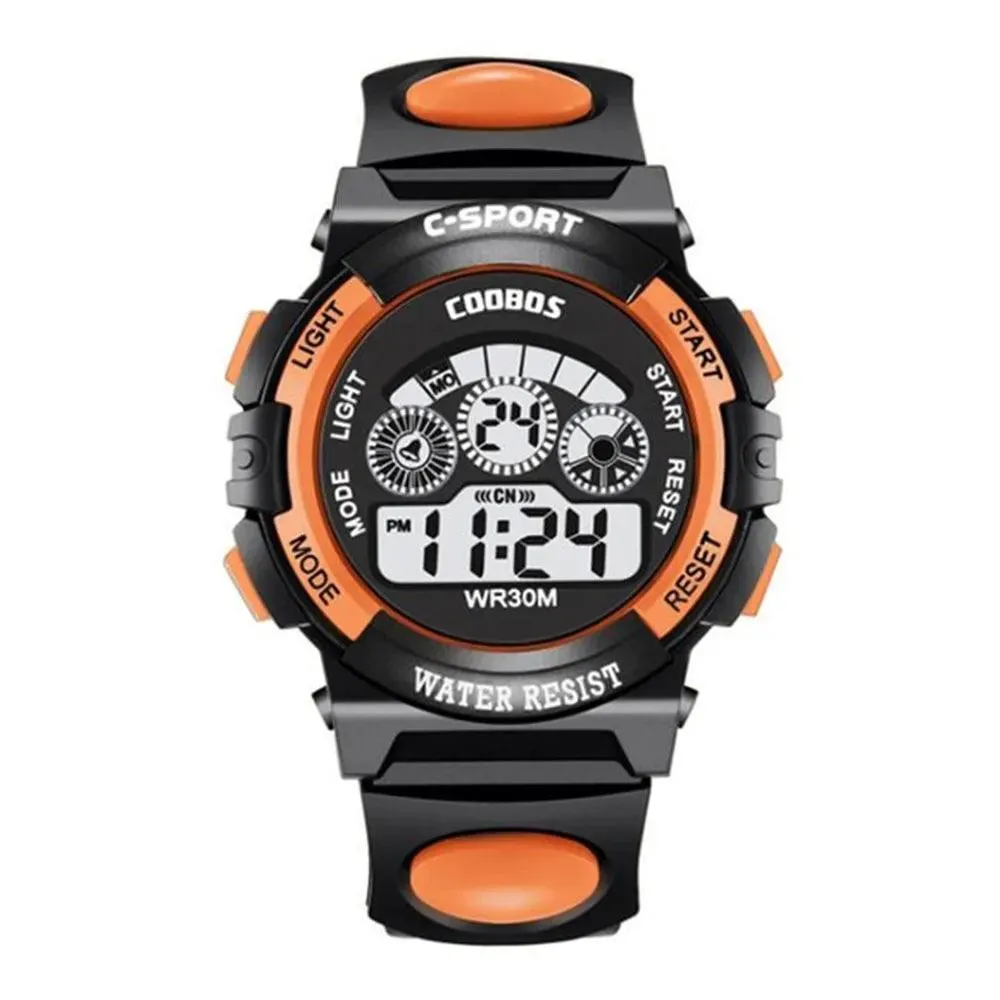 Kids Sports Digital Watch: Stylish Alarm Week Display for Active Kids