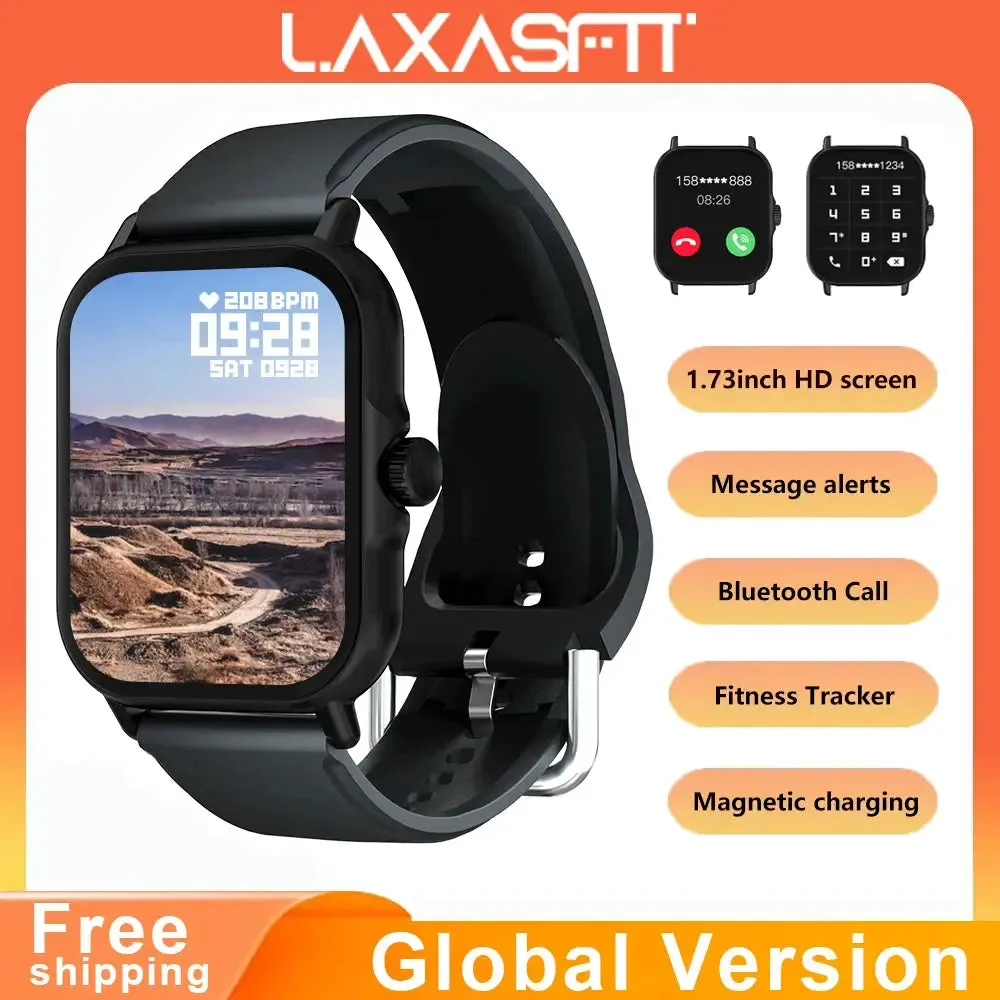 LAXASFIT 2024 New Smart Watch Bluetooth Voice Call Health Monitoring Men Women Smart Watch Gift Android iPhone