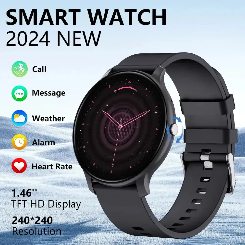 LAXASFIT New Bluetooth Smart Watch Men Women Voice Call Message Reminder Heart Rate Monitor IP68 Smart Watch Android IOS