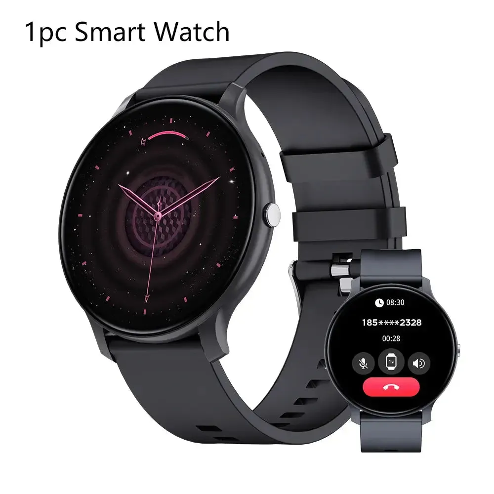 LAXASFIT New Bluetooth Smart Watch Men Women Voice Call Message Reminder Heart Rate Monitor IP68 Smart Watch Android IOS