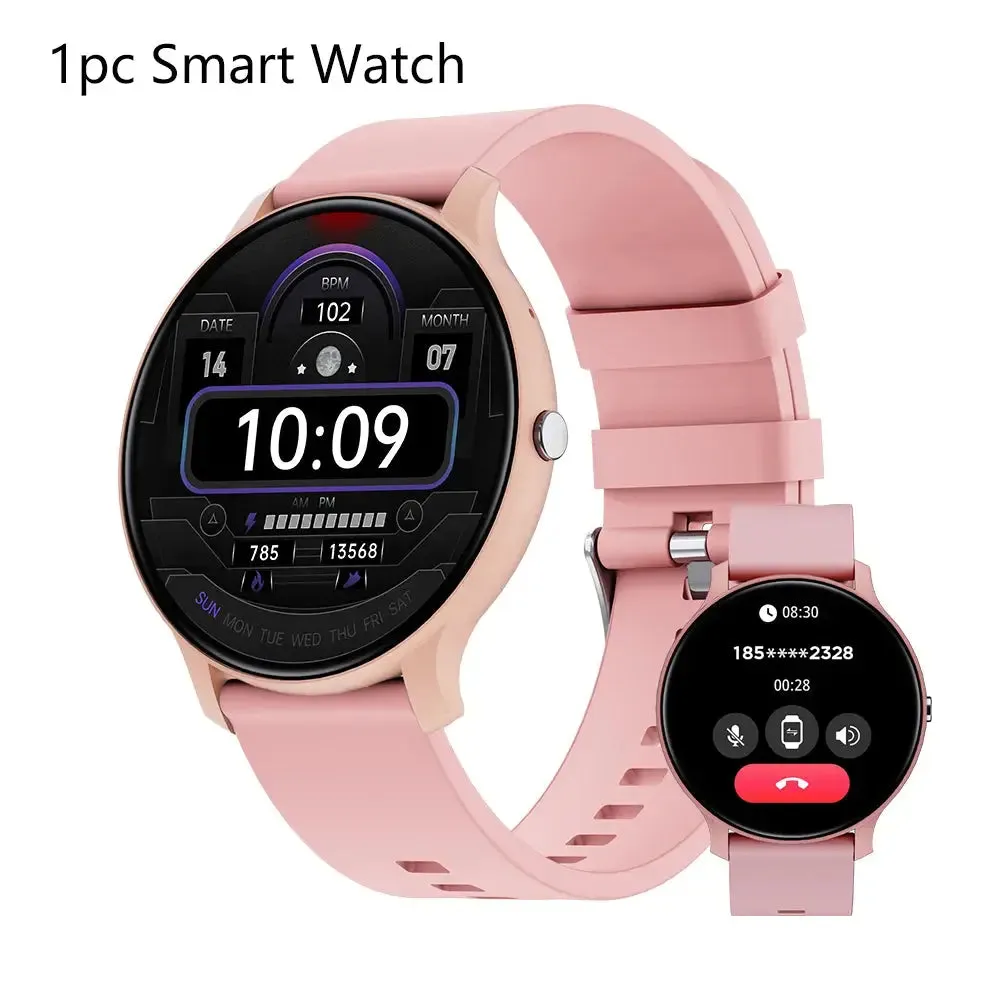 LAXASFIT New Bluetooth Smart Watch Men Women Voice Call Message Reminder Heart Rate Monitor IP68 Smart Watch Android IOS